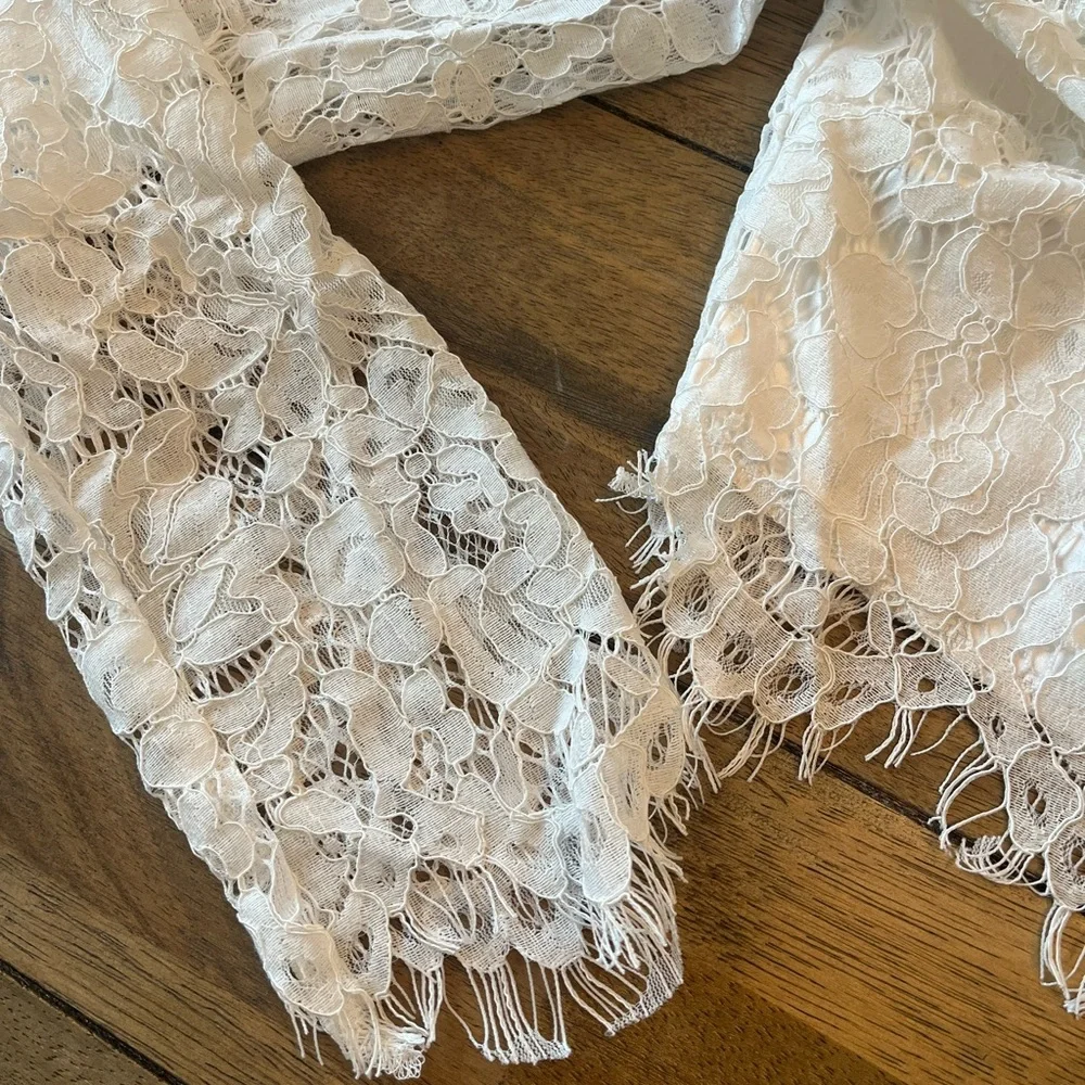 NWT Lulus Level of Love Ivory Lace Long Sleeve Two-Piece Set - Size Small - Picture 6 of 13